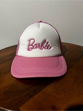 Barbie White and Pink Mesh Logo Cap
